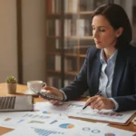 Chef d'entreprise analysant le besoin en fonds de roulement de sa PME